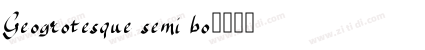 Geogrotesque semi bo字体转换